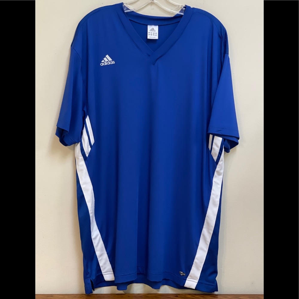 Adidas Blue Climalite Shirt  2 XL